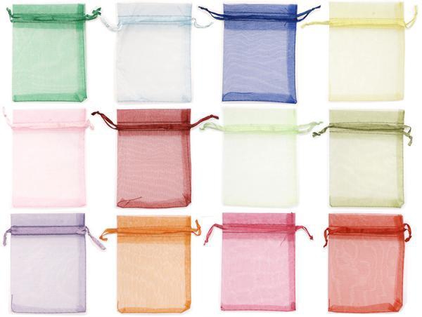 Organza S�ckchen Regenbogen 12er