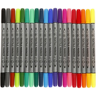 Textilmalstifte Zweispitz STANDARD MIX 20 St�ck