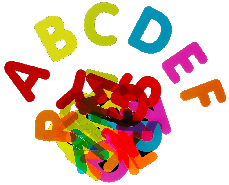 Acryl Gro�buchstaben Transparent 26tlg. (600-77)