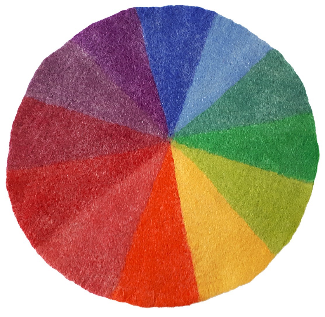 Filz-Farbkreis, Regenbogen Filzteppich 52cm