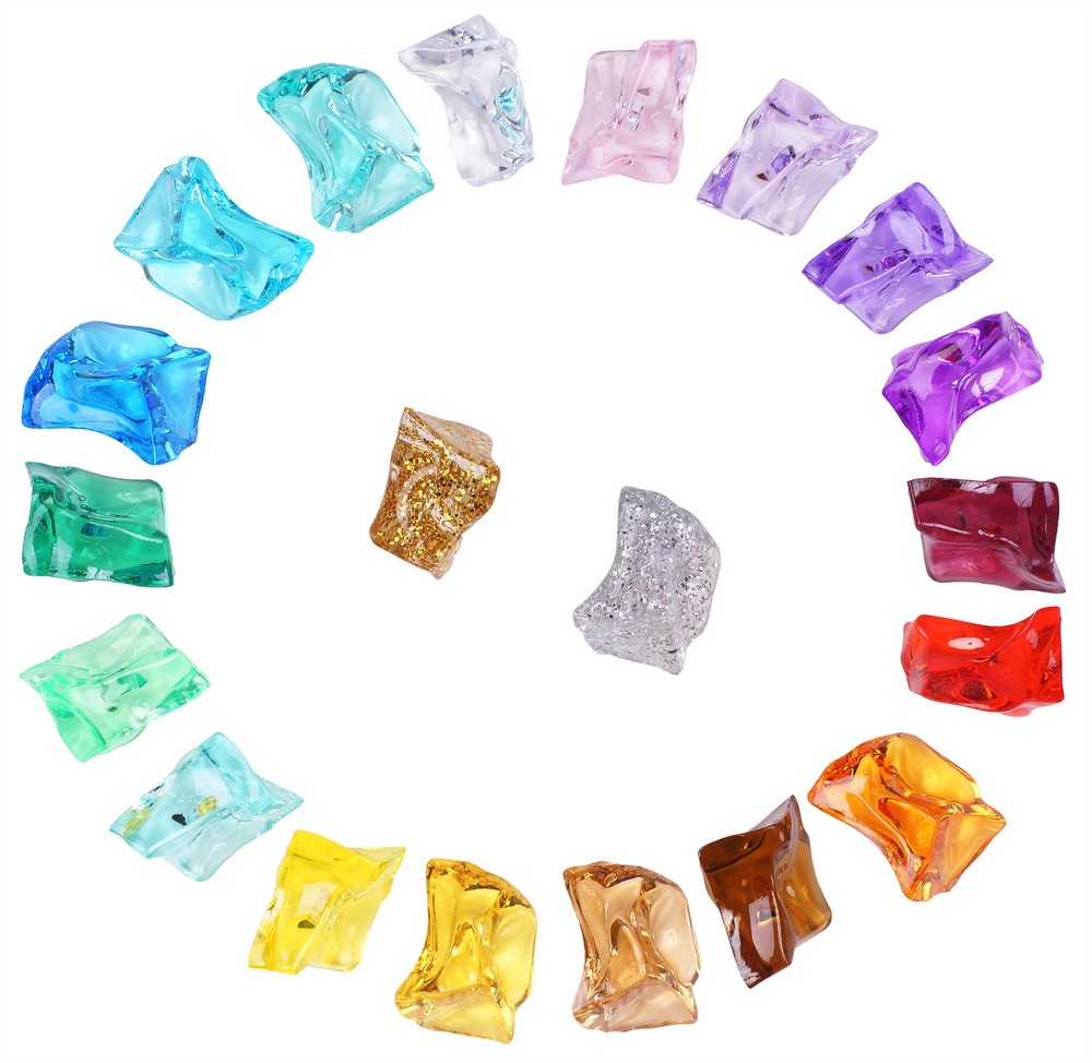 Acryl Legesteine Regenbogen 500-tlg  (600-83)
