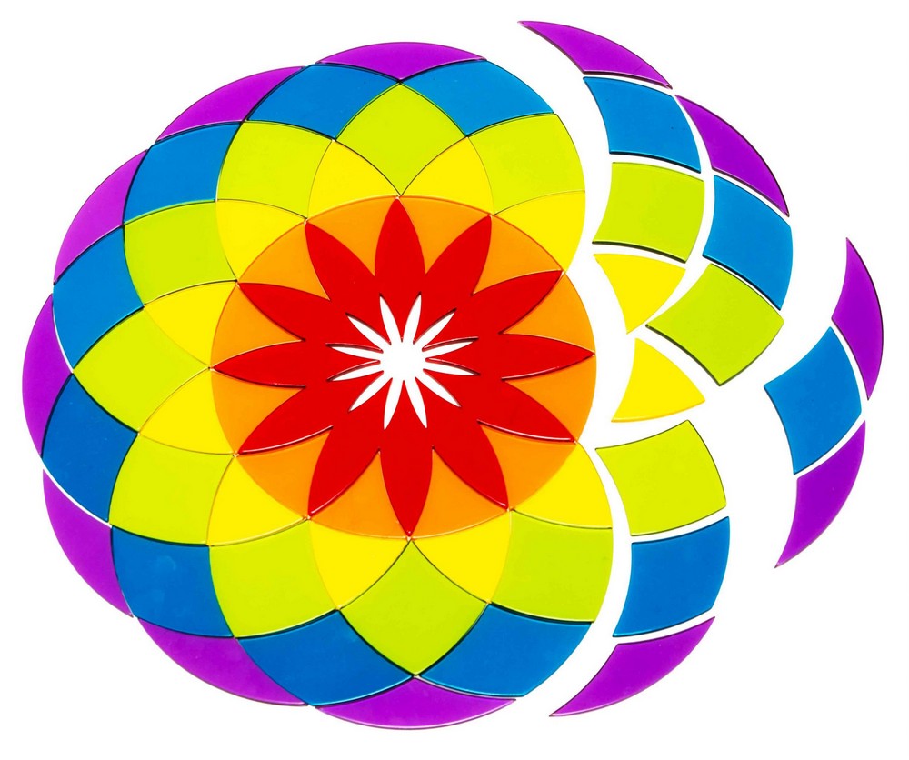 Acrylformen Mandala-Blume gro�  61 Teile  (600-95)