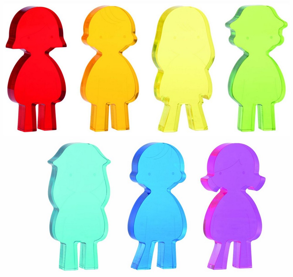 Acrylfiguren KINDER Regenbogen 7er  (601-12)