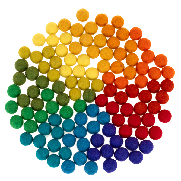 Filzkugeln Regenbogen 120 St�ck